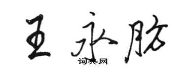 駱恆光王永肪行書個性簽名怎么寫