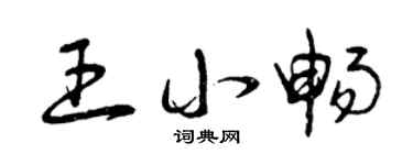 曾慶福王小暢草書個性簽名怎么寫