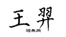 何伯昌王羿楷書個性簽名怎么寫