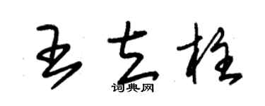 朱錫榮王立柱草書個性簽名怎么寫