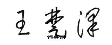 駱恆光王楚澤草書個性簽名怎么寫