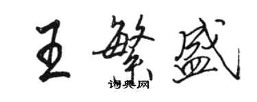 駱恆光王繁盛行書個性簽名怎么寫