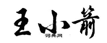 胡問遂王小箭行書個性簽名怎么寫