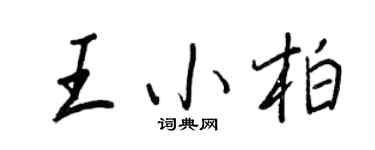 王正良王小柏行書個性簽名怎么寫