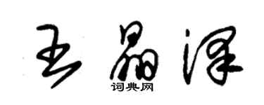 朱錫榮王晶澤草書個性簽名怎么寫