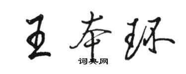 駱恆光王本環行書個性簽名怎么寫