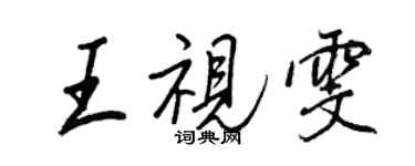 王正良王視雯行書個性簽名怎么寫