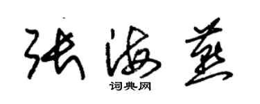 朱錫榮張海燕草書個性簽名怎么寫