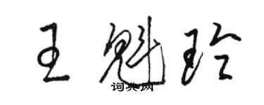 駱恆光王魁玲草書個性簽名怎么寫