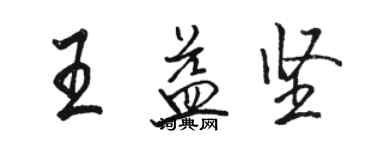 駱恆光王益堅行書個性簽名怎么寫