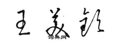 駱恆光王美欽草書個性簽名怎么寫