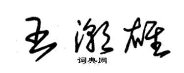 朱錫榮王潮雄草書個性簽名怎么寫