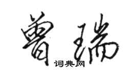 駱恆光曾瑞行書個性簽名怎么寫