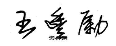 朱錫榮王豐勵草書個性簽名怎么寫