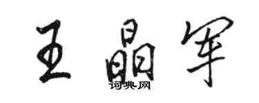 駱恆光王晶軍行書個性簽名怎么寫