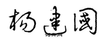 曾慶福楊建國草書個性簽名怎么寫