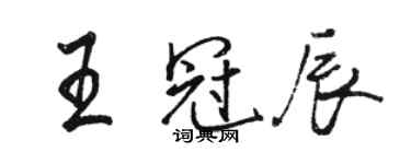駱恆光王冠辰行書個性簽名怎么寫