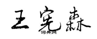 曾慶福王憲森行書個性簽名怎么寫