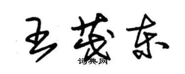 朱錫榮王茂東草書個性簽名怎么寫