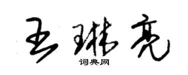 朱錫榮王琳亮草書個性簽名怎么寫