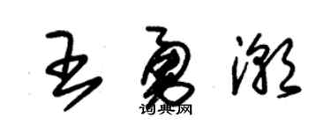 朱錫榮王勇潮草書個性簽名怎么寫