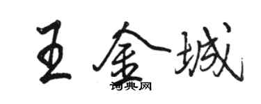 駱恆光王金城行書個性簽名怎么寫