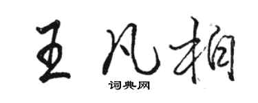 駱恆光王凡柏行書個性簽名怎么寫