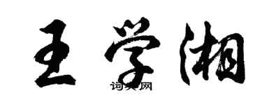 胡問遂王學湘行書個性簽名怎么寫