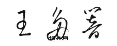 駱恆光王多響草書個性簽名怎么寫