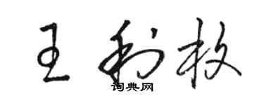 駱恆光王利枚草書個性簽名怎么寫