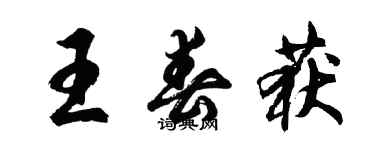 胡問遂王春獲行書個性簽名怎么寫