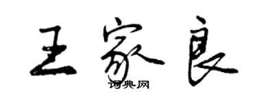 曾慶福王家良行書個性簽名怎么寫