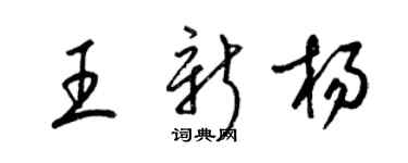 梁錦英王新楊草書個性簽名怎么寫