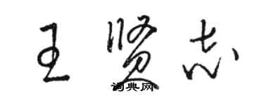 駱恆光王賢志草書個性簽名怎么寫