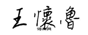 王正良王懷魯行書個性簽名怎么寫