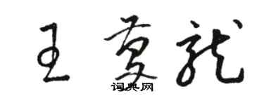 駱恆光王慶龍草書個性簽名怎么寫