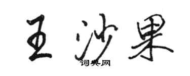 駱恆光王沙果行書個性簽名怎么寫