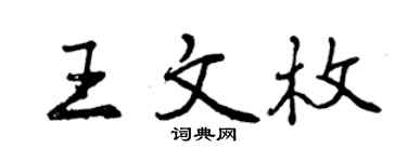 曾慶福王文枚行書個性簽名怎么寫