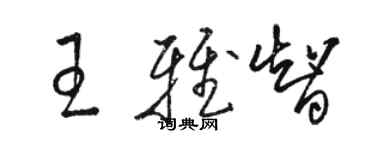 駱恆光王雅智草書個性簽名怎么寫